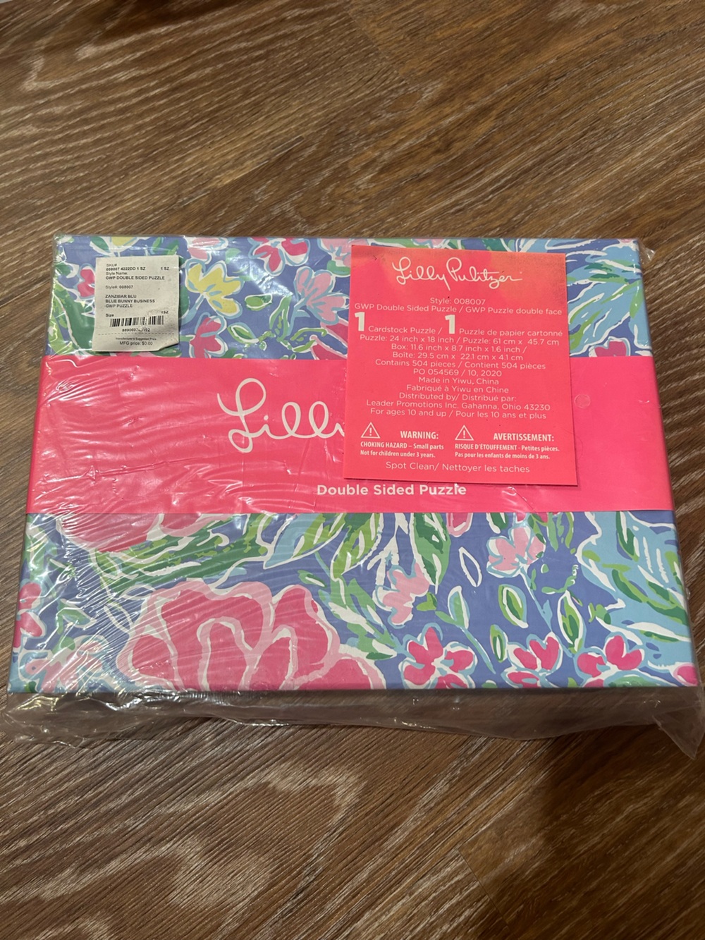 Lilly Pulitzer Pink, Blue & Green Floral puzzle
